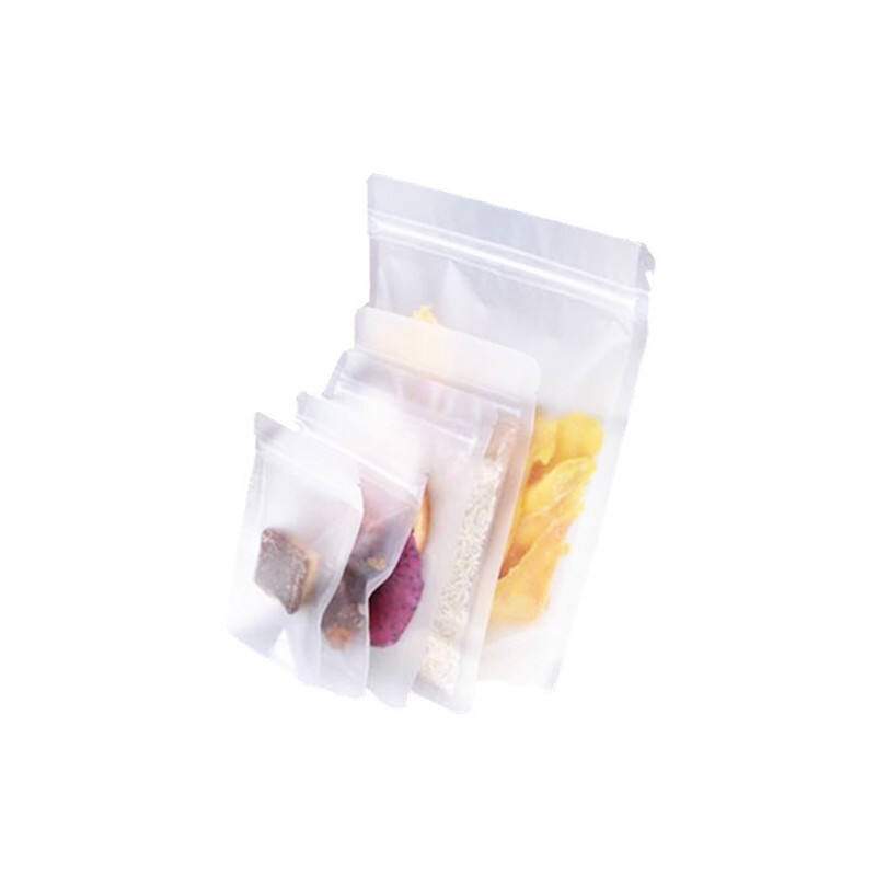 Food Ziplock Klar Custom Print Stand Up Pouch Zip Lock Emballage Plast Transparent taske med lynlås leverandør