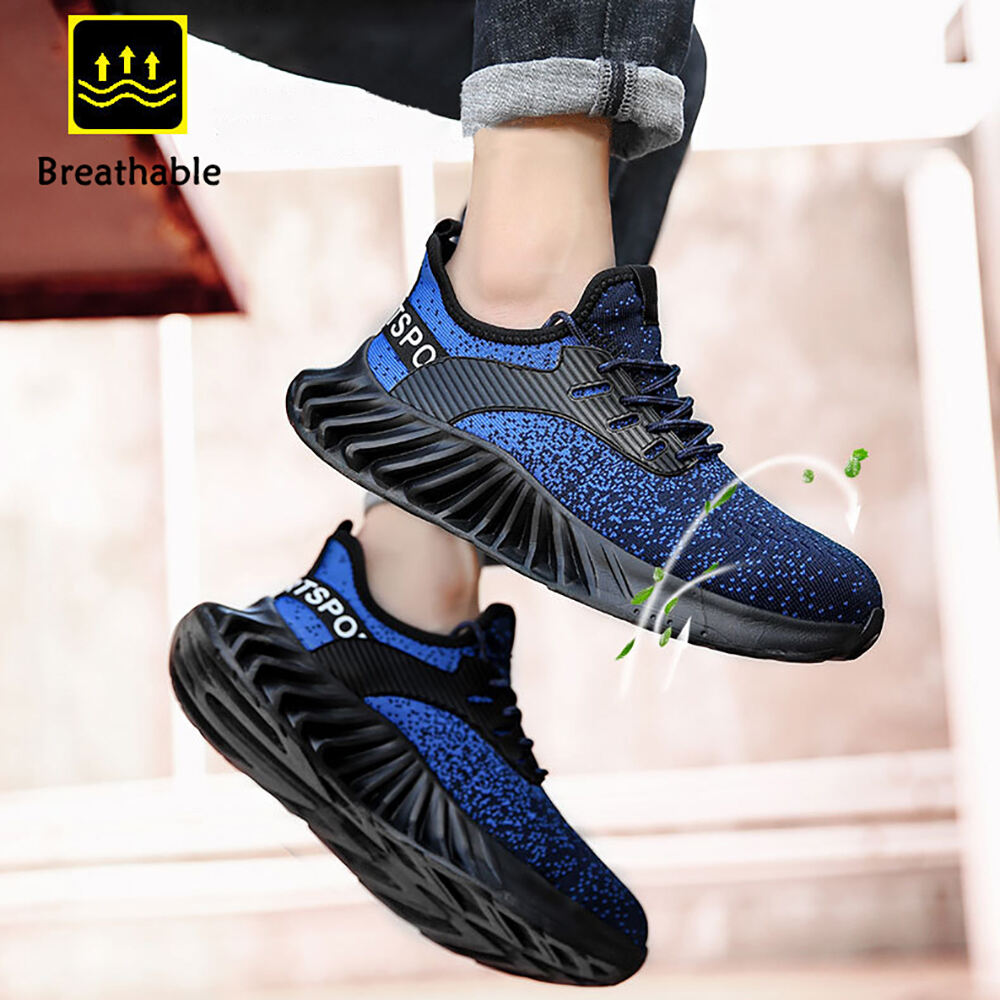 Fashion Anti-slip Steel Toecap Sport Lightweight Industrial Work Safety Shoes for Men Women manufacture