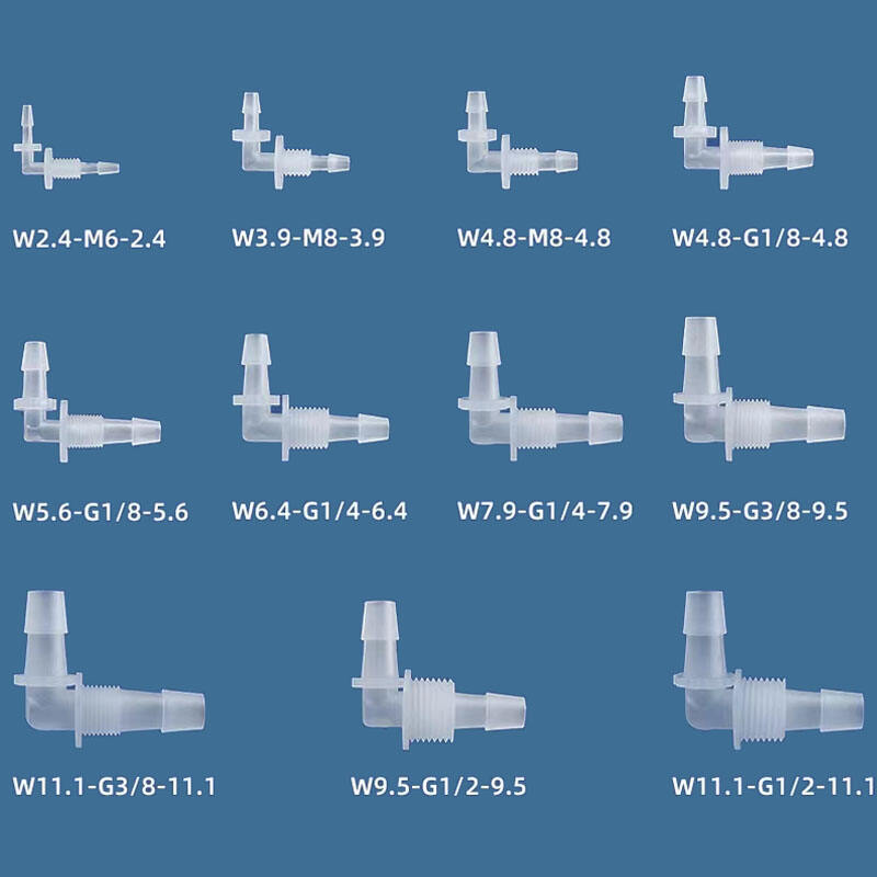 W9.5-G1/2-9.5 (With Nuts) Elbow type ID 9.5mm plastic water tube fittings manufacture