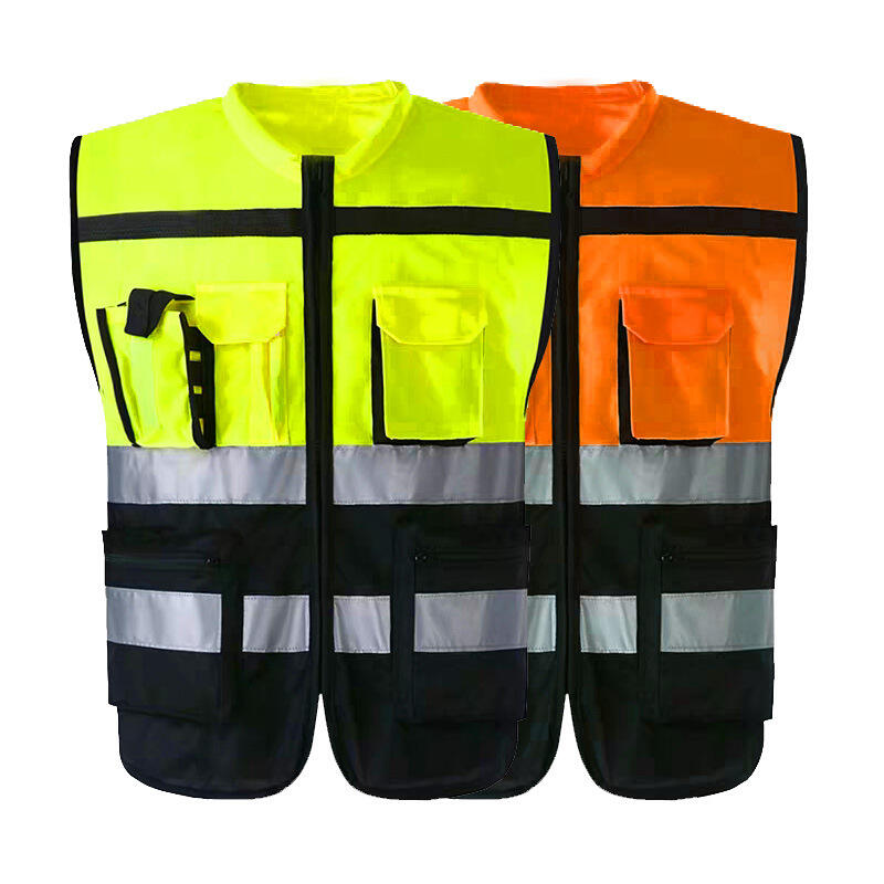 High Visibility Reflective Vest Jacket Multi Purpose Patchwork Safety Vest Custom Logo Traffic Safety Riding Reflective Vest factory