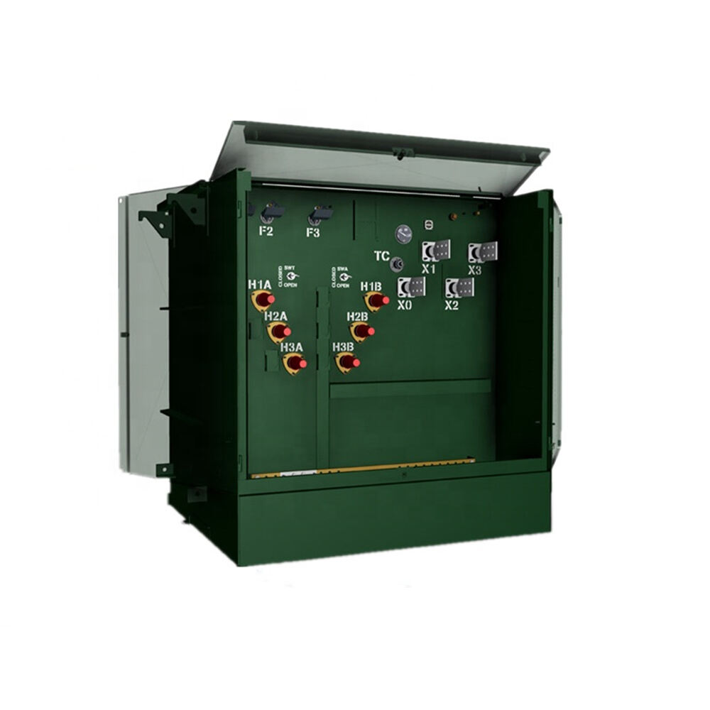 High Quality mv & hv Transformers Single Phase 300 kva Transformer Pad Mount With Cabinet factory