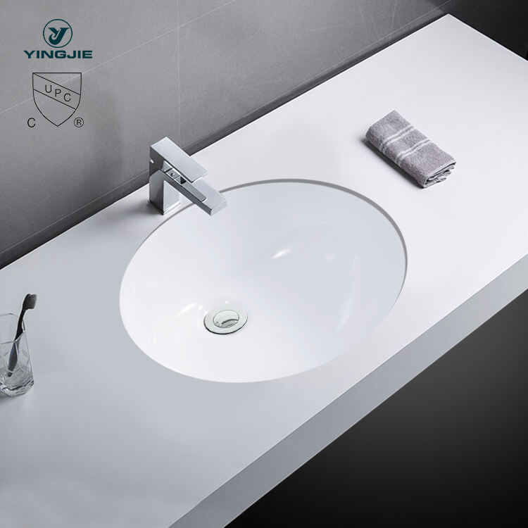 Competitive Price Cupc Basin Bathroom Ceramic Sink Oval Bathroom Under Counter Sink Bathroom Cupc Sink