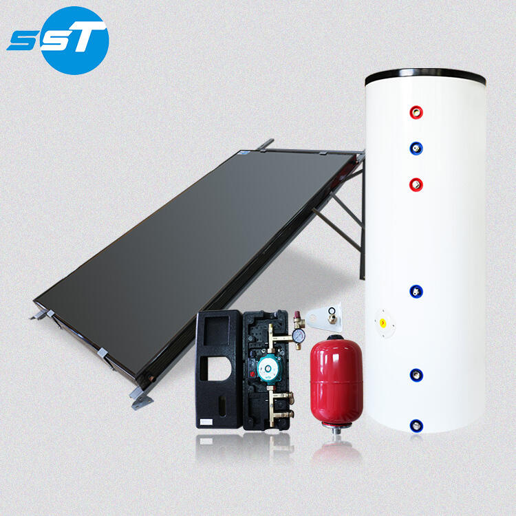 SST thermodynamic water solar heat pump system+wallmounted solar water heater with backup heat pump supplier