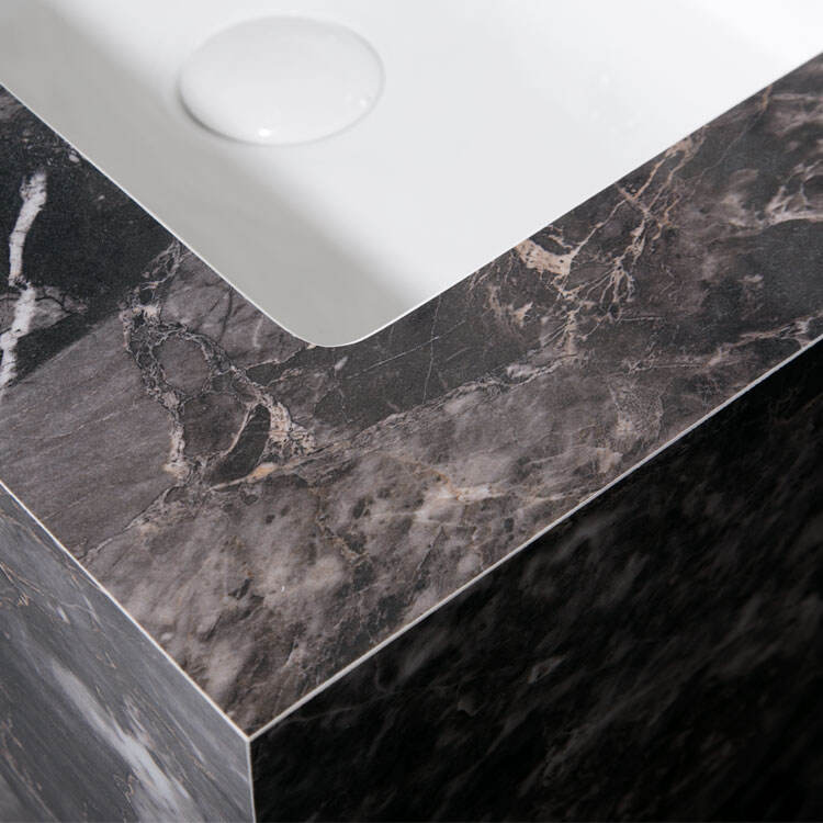 chinese manufacturer square sintered stone pedestal basin wash basin supplier