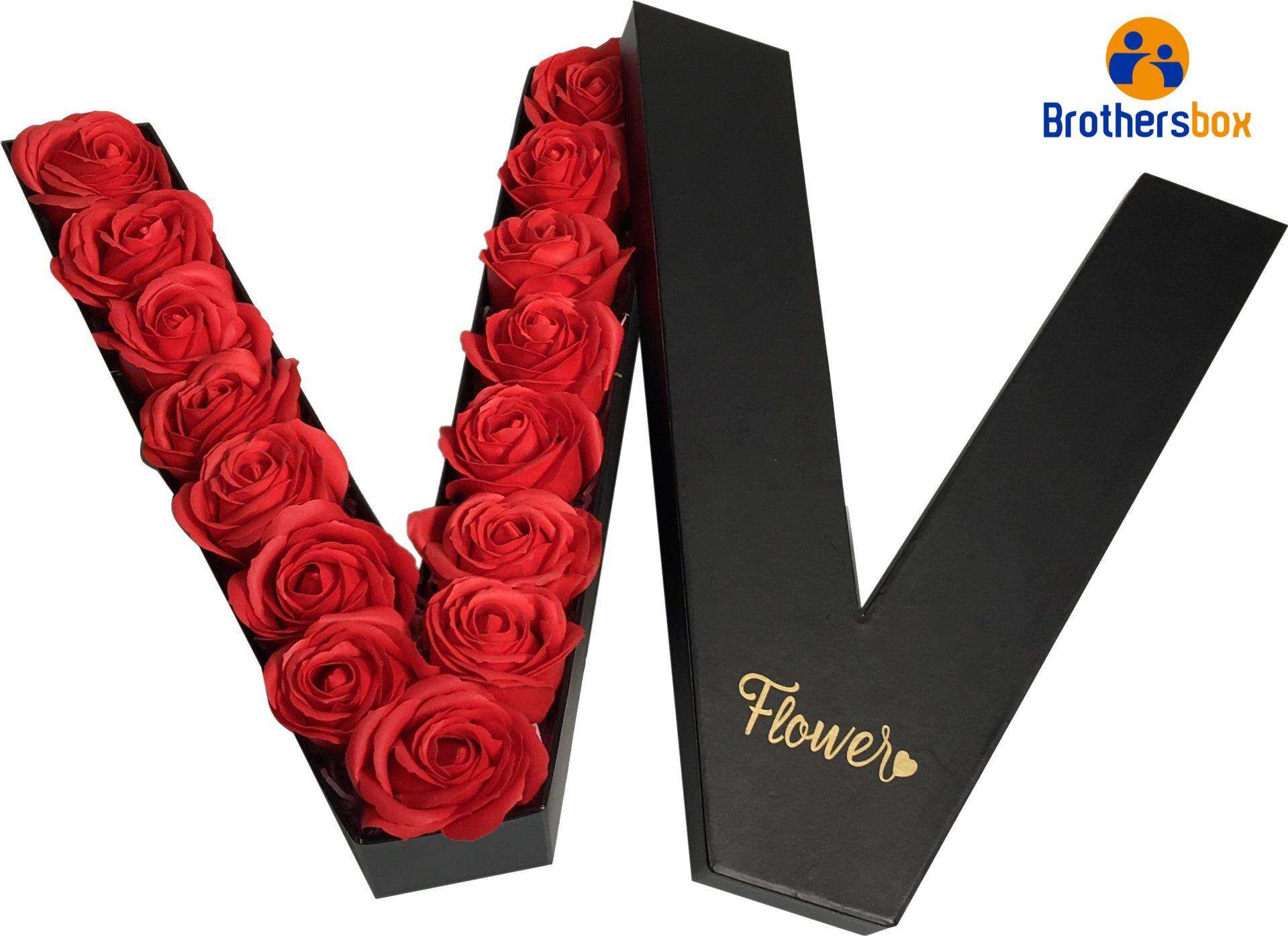 Creative Letter Printed Gift Box / Custom Unique Shape Gift Box details