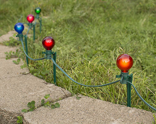 C7 C9 Mini Rope Lights Installation 7.5'' Green Universal Ground Lawn Light Stakes factory