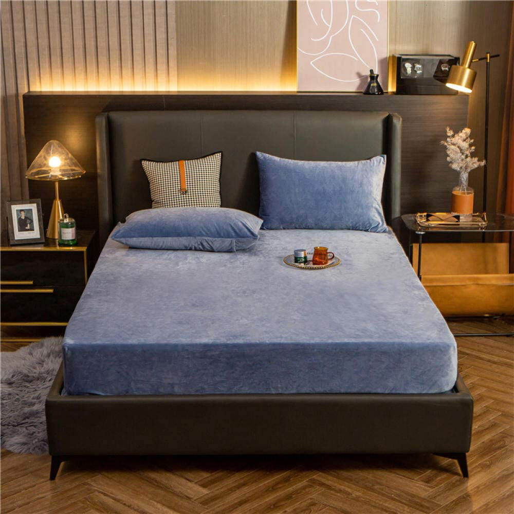 Fitted Bottom Sheet Soft Deep Pocket Velvet Fleece Bed Sheet mattress protector cover supplier