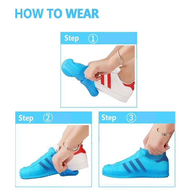 Eco-Friendly Reusable Non Slip Waterproof Shoe Covers with Suction Cup supplier