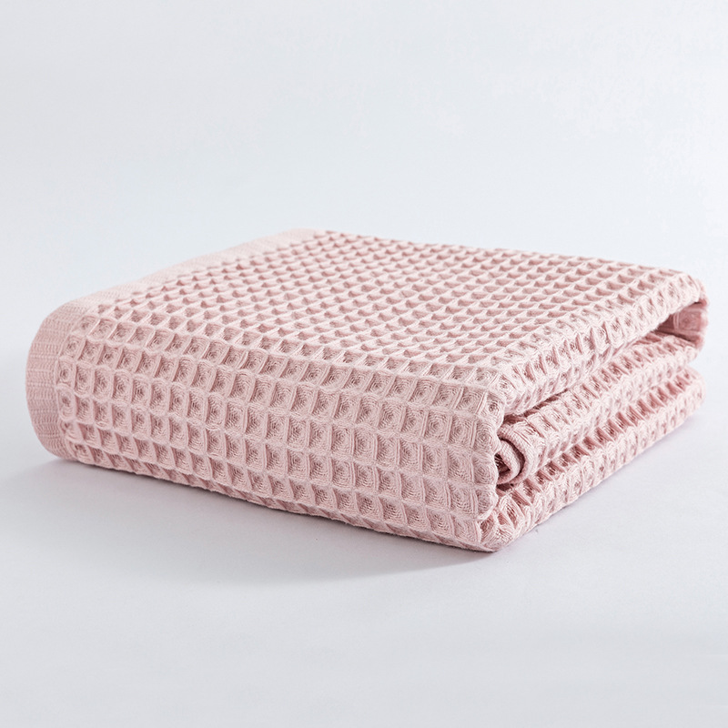 Lightweight Quick-dry 100% Cotton Waffle Weave 70x140cm Solid Color Bath Towels 30x30cm Face Towels Sets for Adults Custom LOGO supplier