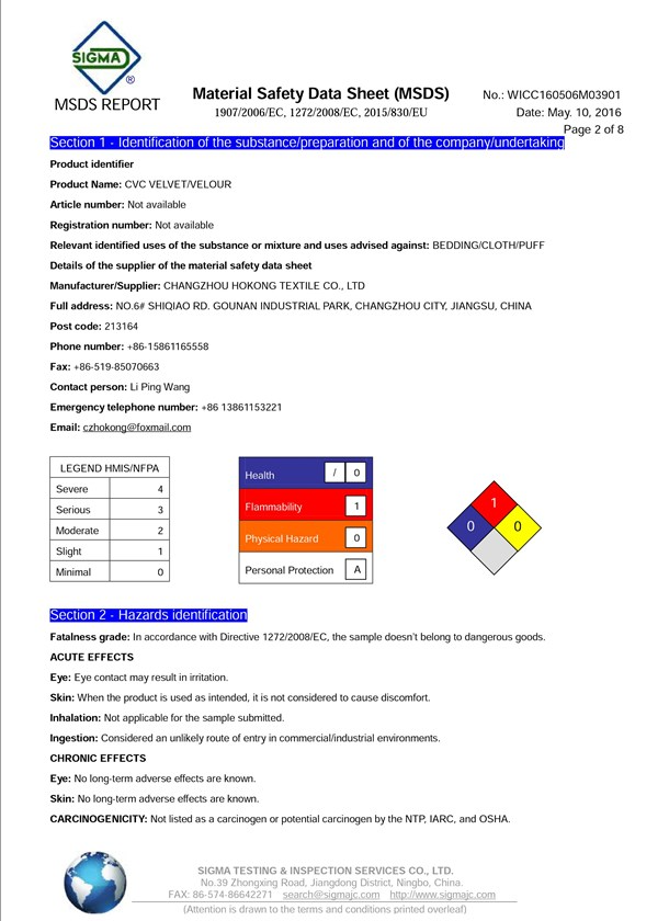 OUR HONORARY CERTIFICATE