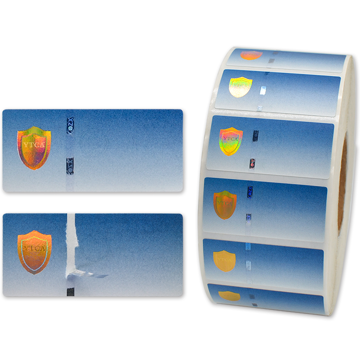 Security self-adhesive labels with laser security thread