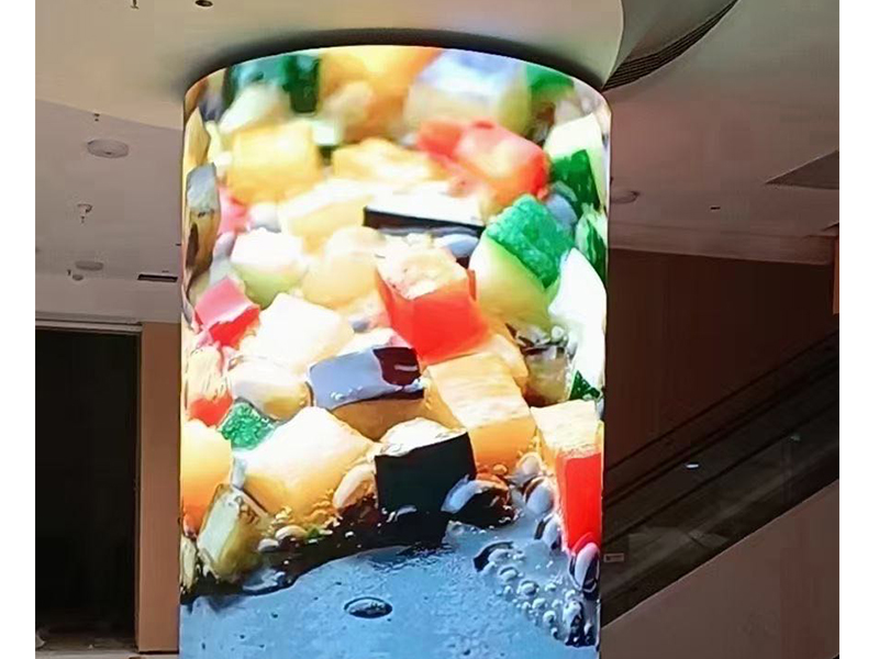 Wewnętrzny gienny ekran LED wodoodporny cylindryczny miękki ekran