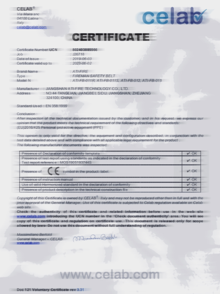 VTI Fire Products(Shanghai) Co., Ltd. Certificate MEDD00000WX