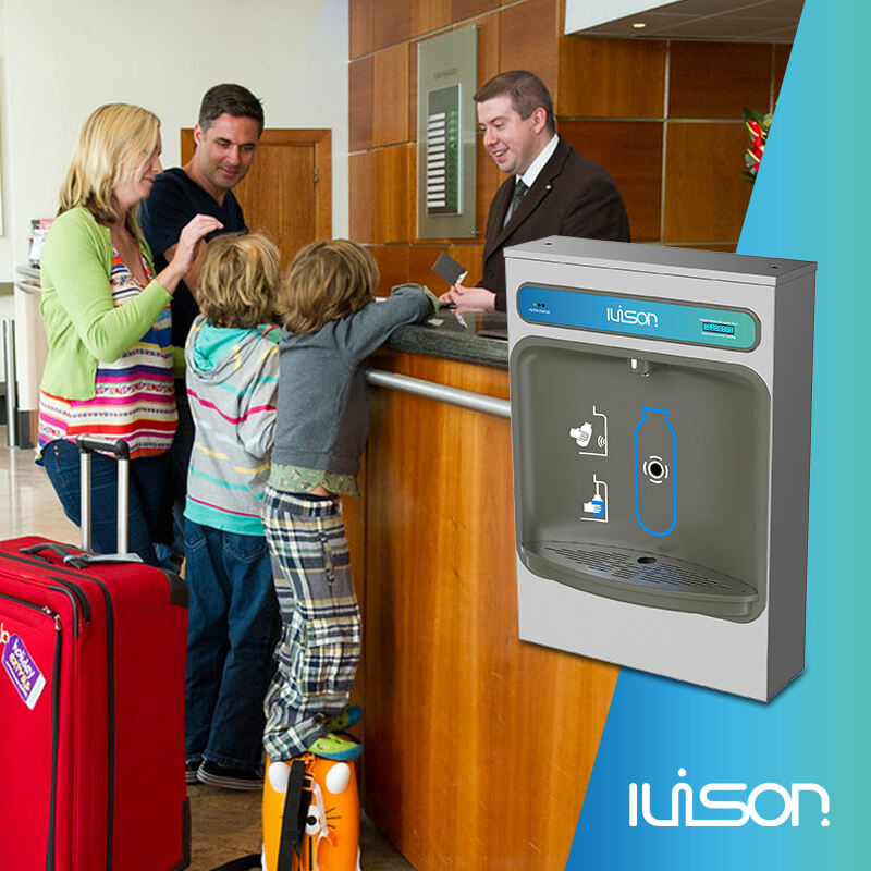 IUISON Bottle Filling Station Surface Mount Filtered Non-Refrigerated Stainless