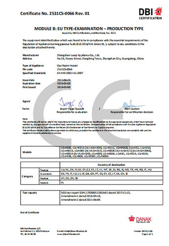 gas room heater [CE]