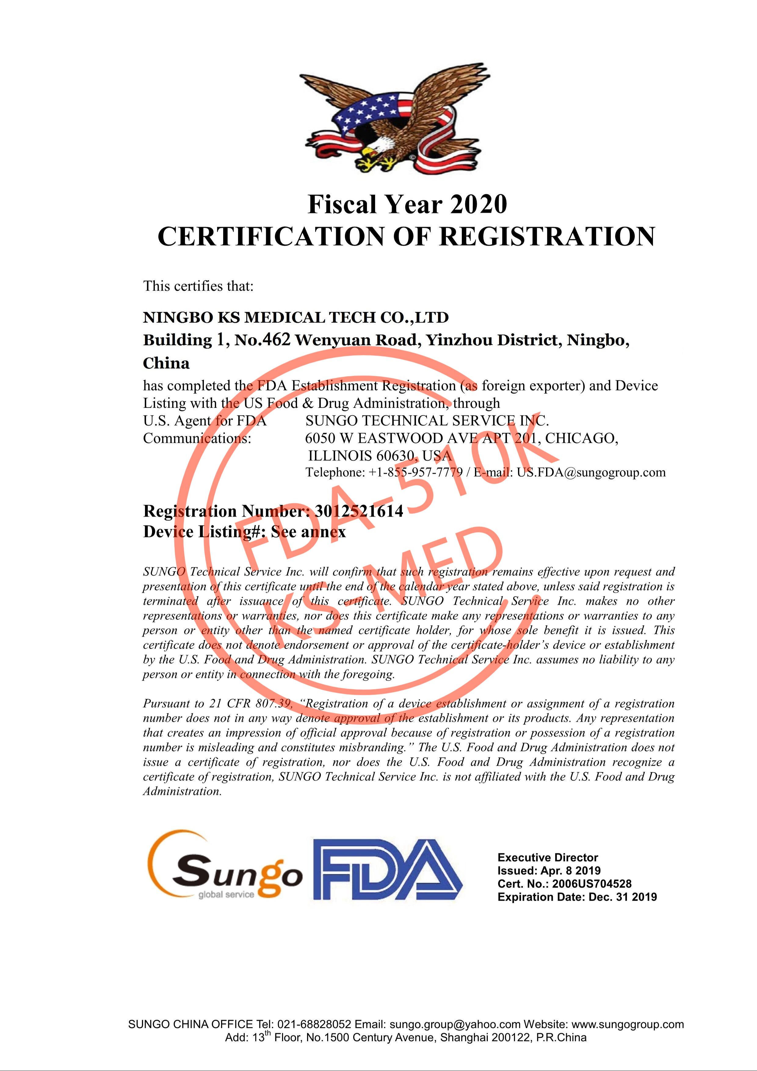 OUR HONORARY CERTIFICATE