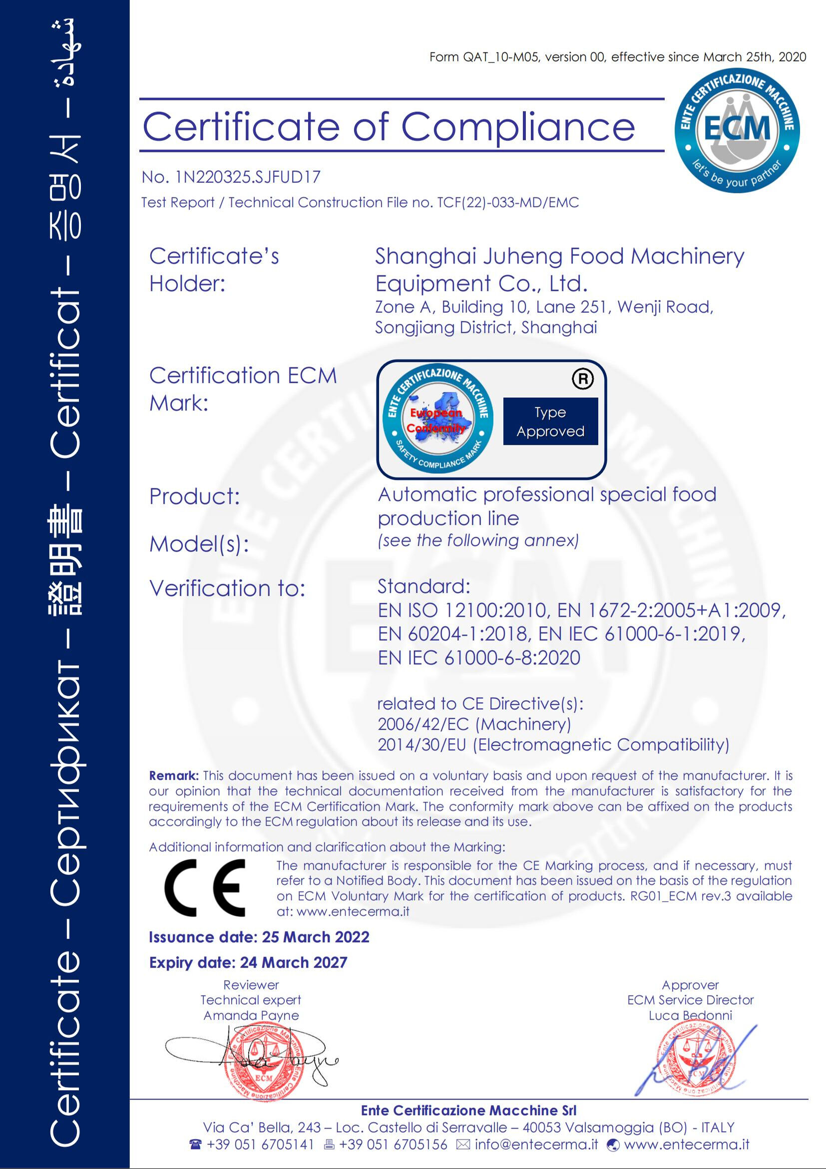 OUR HONORARY CERTIFICATE -