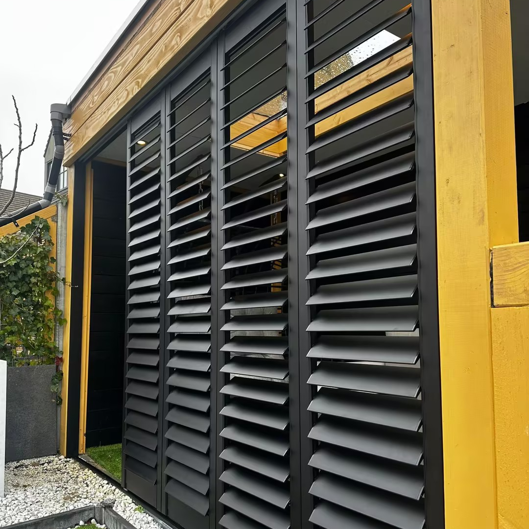 Customer installs Sliding Aluminum Shutter