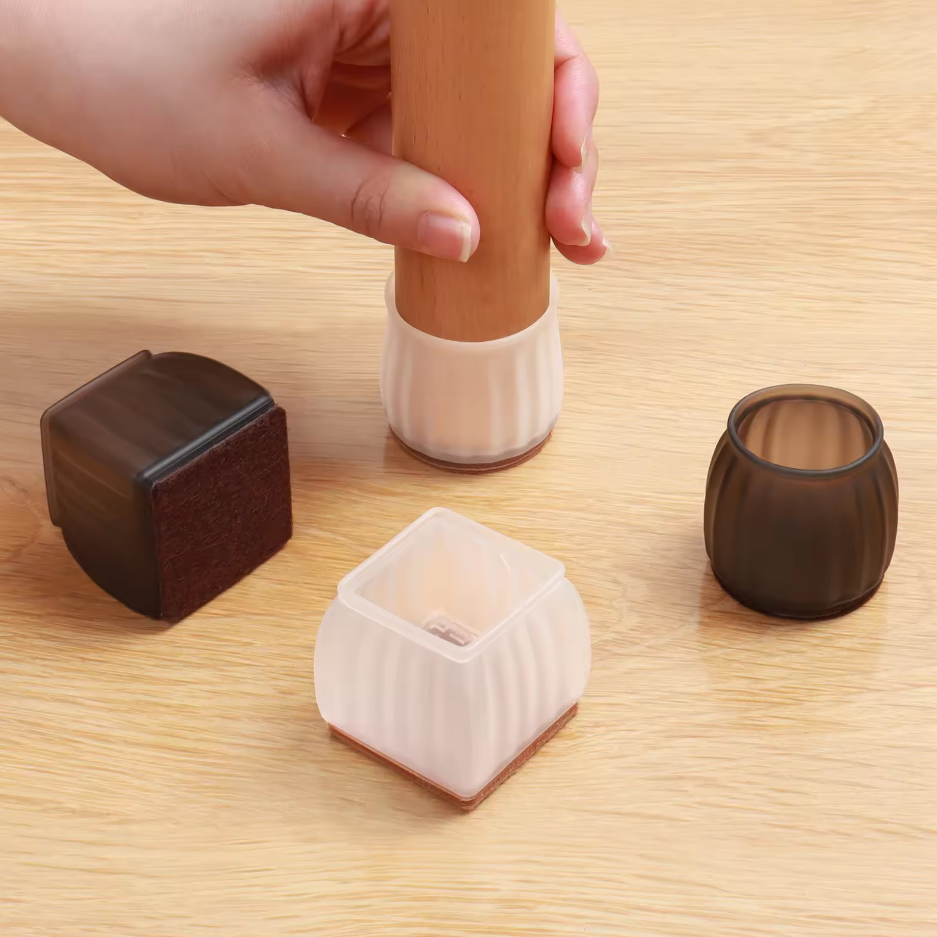 Non-slip floor mute silicone chair foot mat