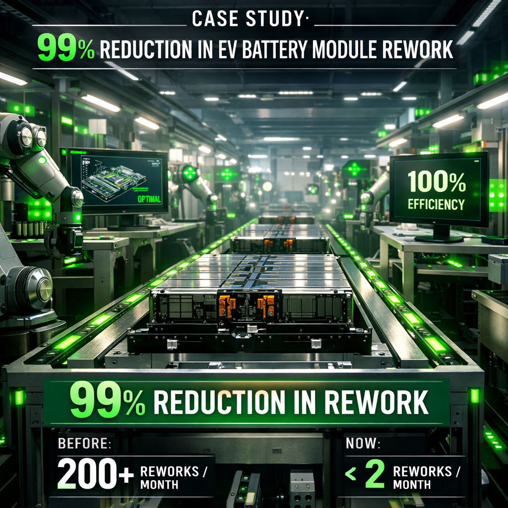 Expert Guide: Case Study: 99% Reduction in EV Battery Module Rework with PowerWeld-System