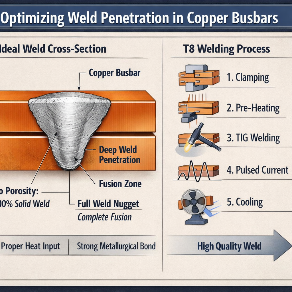 Expert Guide: Optimizing Weld Penetration in Copper Busbars: A T8 Process Guide